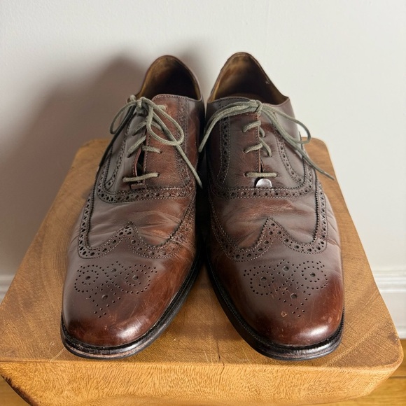 Cole Haan Nike Air Leather Wingtip Loafer Oxford Color Mahagony 12M Style C08354 - Picture 6 of 13